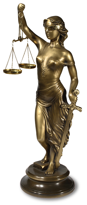 Lady Justice — scales of justice statue
